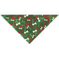 Holiday Bones Dog Bandana - Green | Seasonal Pet Bandana