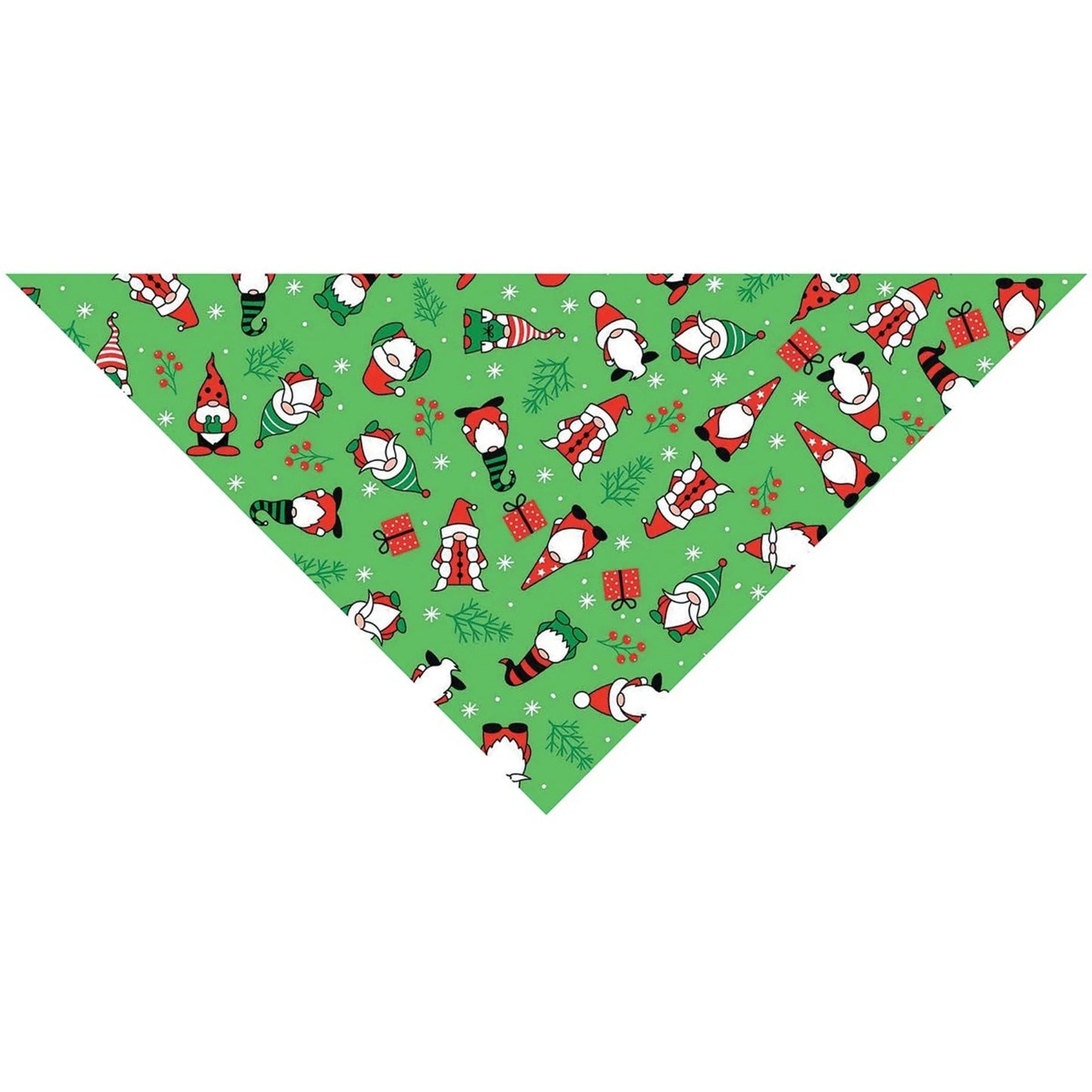 Holiday Gnomes Dog Bandana - Green | Seasonal Pet Bandana
