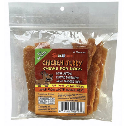 Scoochie Pet Chicken Jerky Dog Treats 4oz