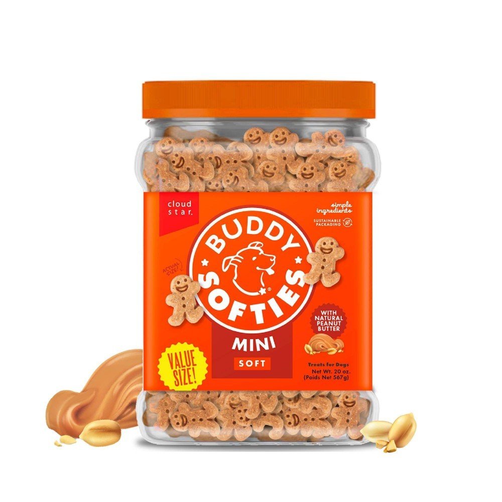 Cloud Star Dog Buddy Biscuits Soft & Chewy Peanut Butter 20Oz Jar - Pets Perfect