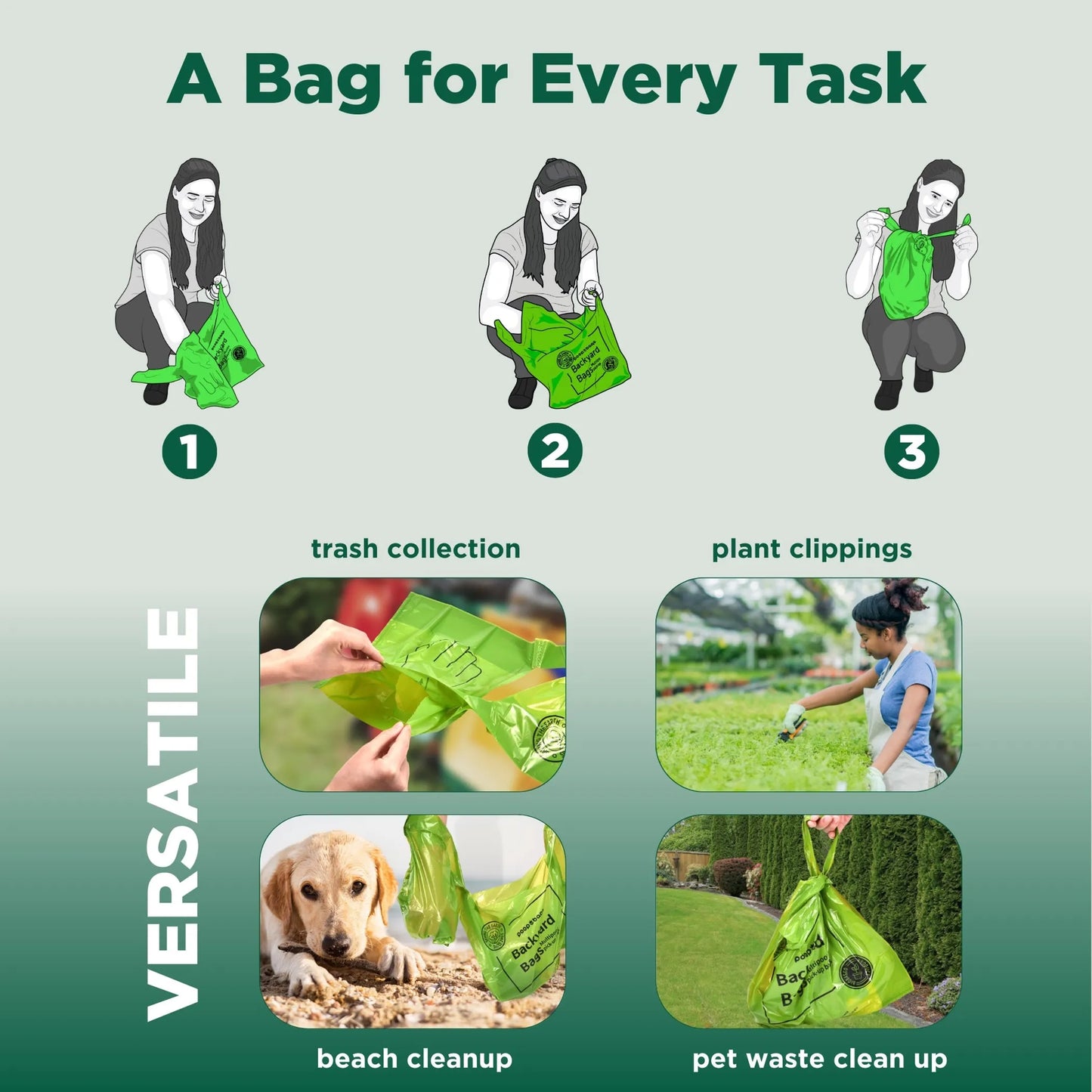 BIOBASED BACKYARD BAGS