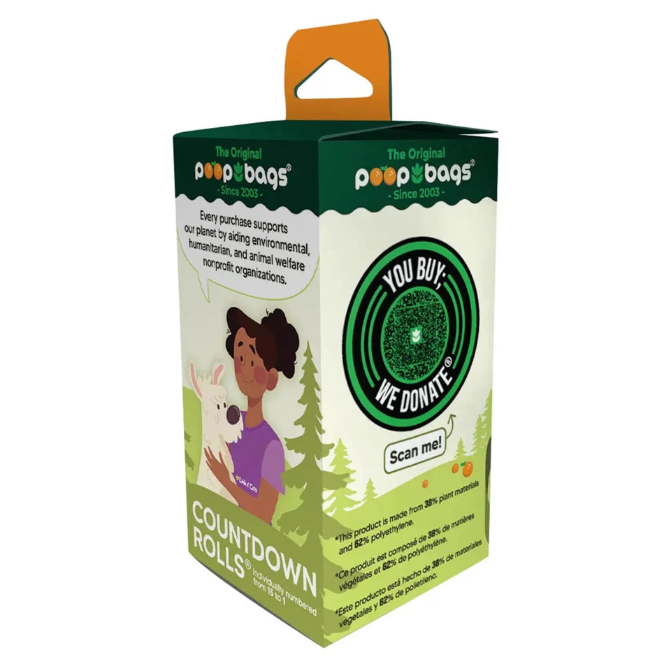 The Original Poop Bags Orange Scented USDA Biobased Rolls - Pets Perfect