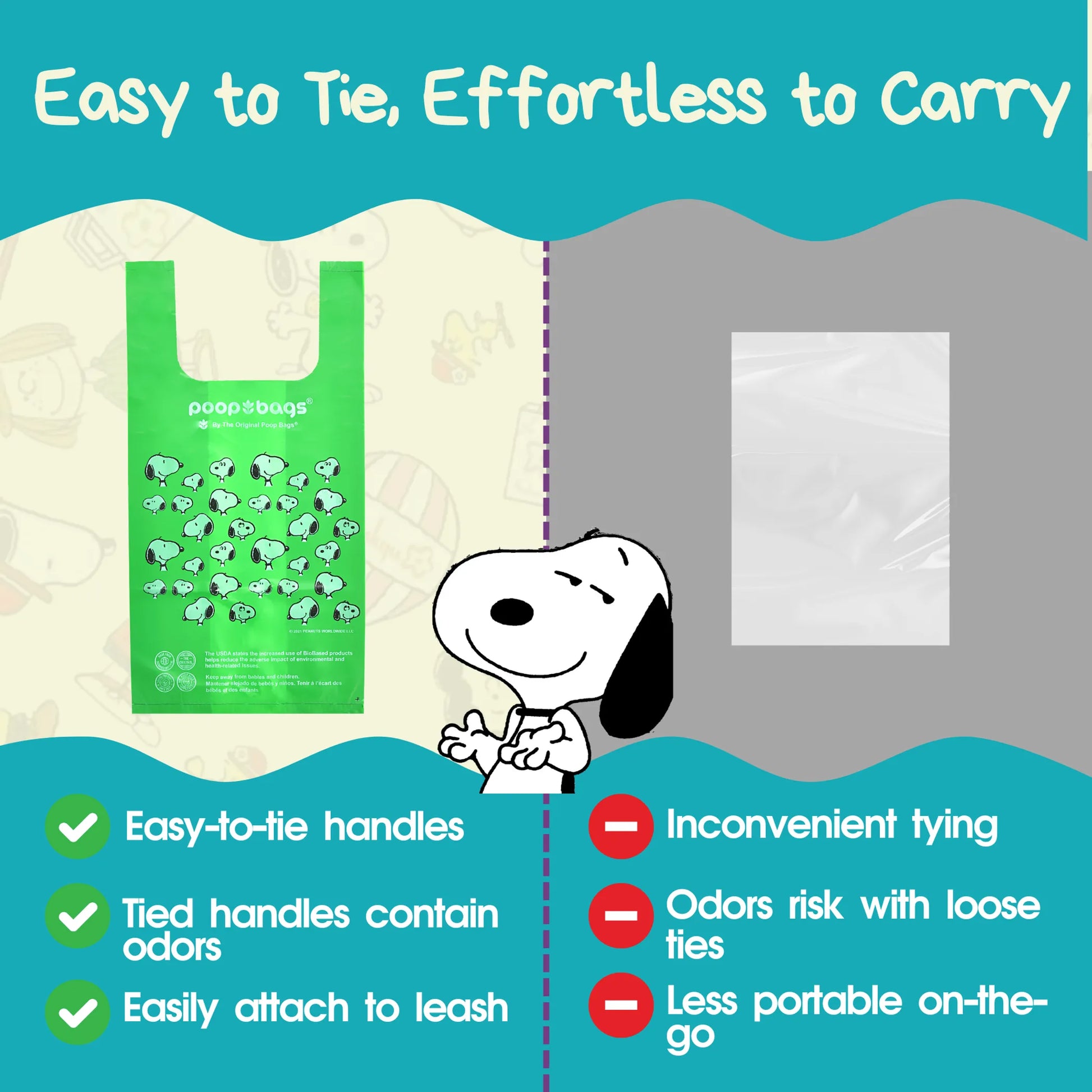 USDA Biobased Peanuts Handle Tie - Pets Perfect