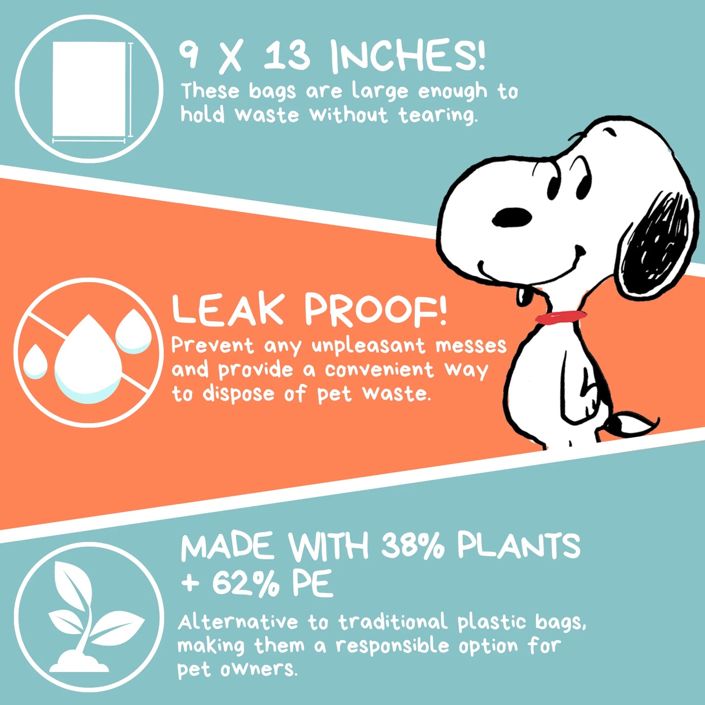 USDA Biobased Peanuts Orange Scented Leash Rolls