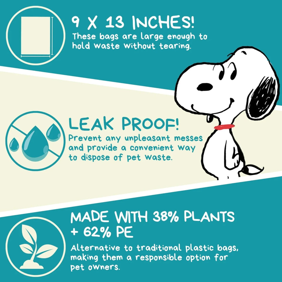 USDA Biobased Peanuts Unscented Dog Leash Rolls - Pets Perfect