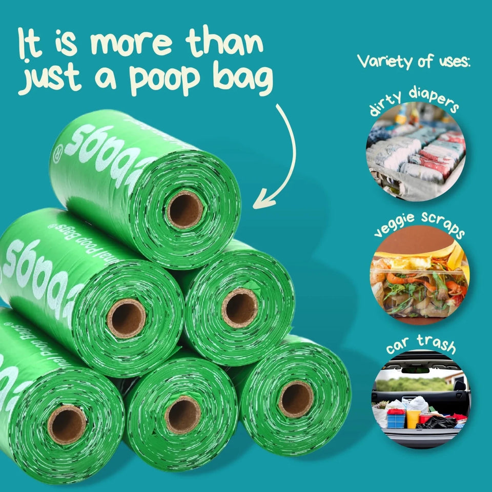 USDA Biobased Peanuts Unscented Dog Leash Rolls - Pets Perfect