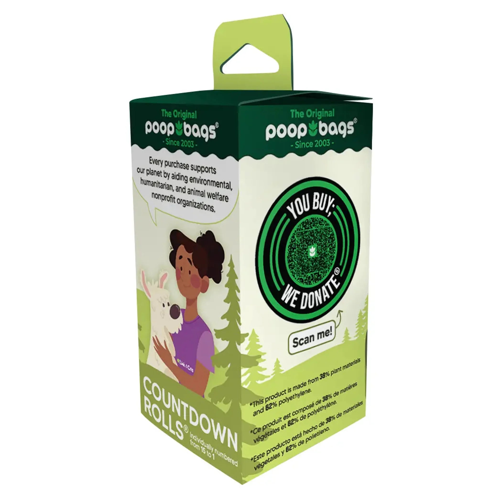 The Original Poop Bags(R) 120 USDA Biobased Countdown Rolls(R)