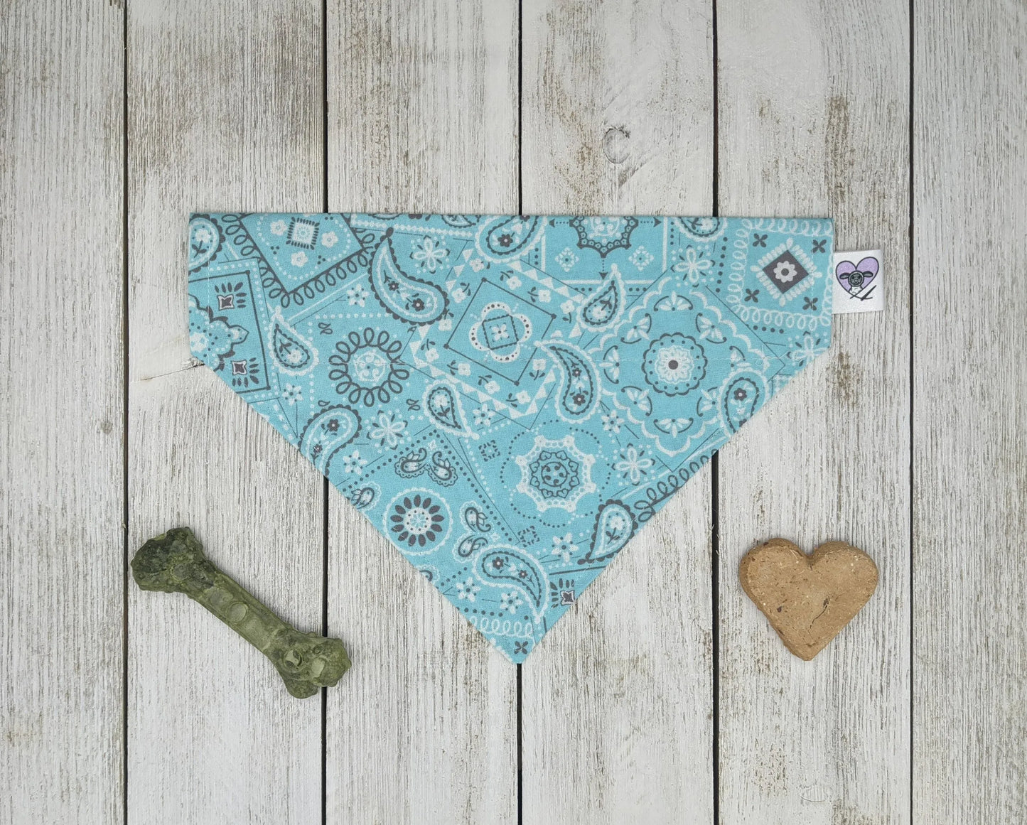 Over-The-Collar Dog Bandana - Handmade Slide-On, 26 Prints, XS to L