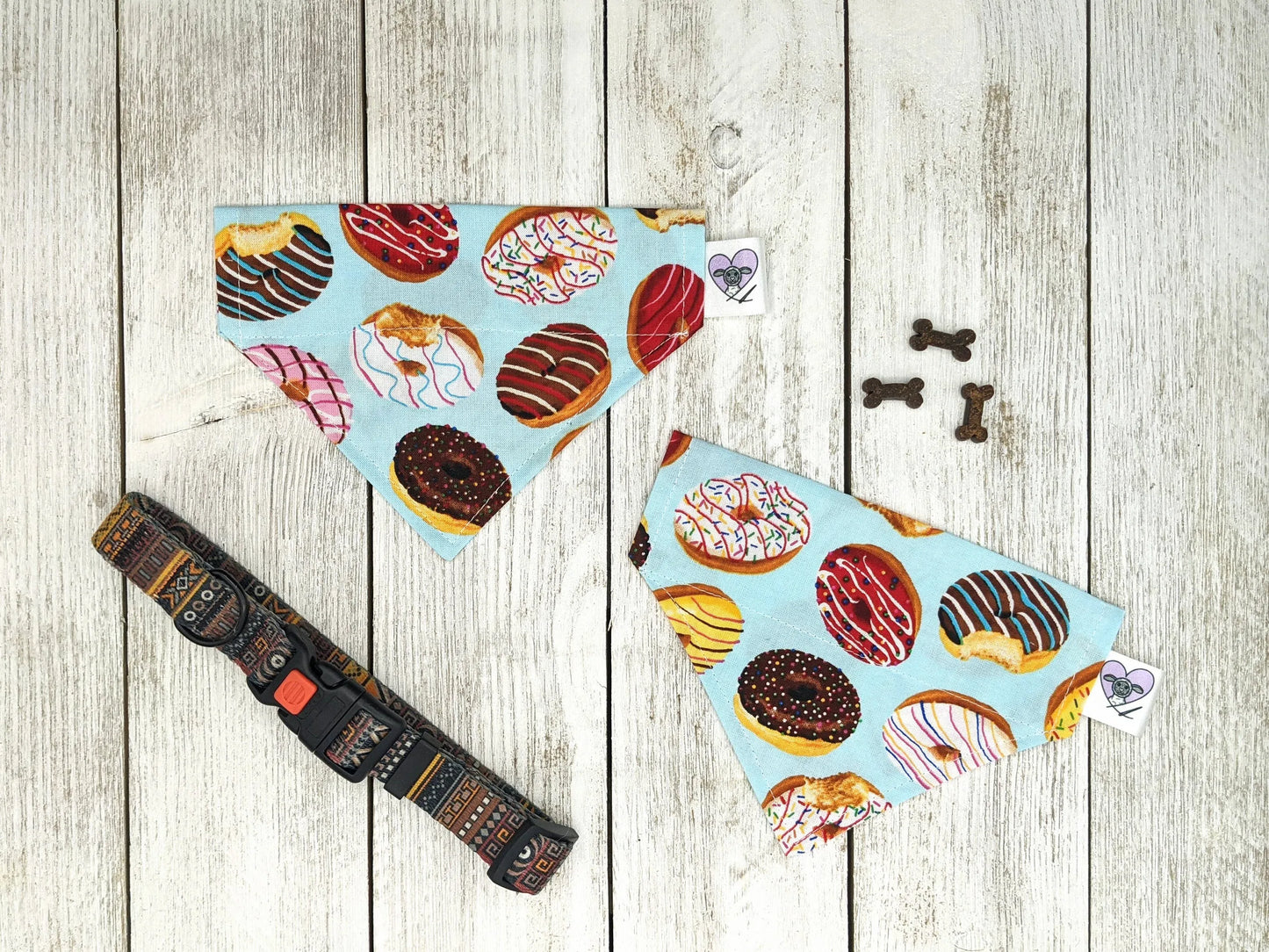 Over-The-Collar Dog Bandana - Handmade Slide-On, 26 Prints, XS to L