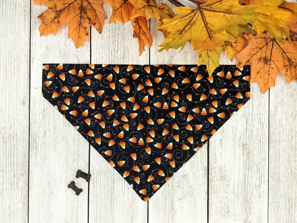 Halloween Dog Bandana Over Dog Collar, MEDIUM/1, view 38