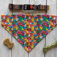 Halloween Dog Bandana Over Collar - Handmade Slide-On Pet Bandana for Dogs