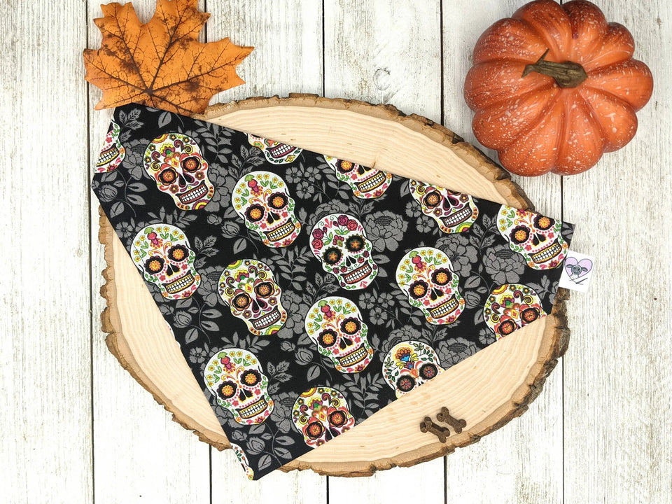 Halloween Dog Bandana Over Dog Collar, XSMALL/1, view 95