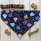 Halloween Dog Bandana Over Collar - Handmade Slide-On Pet Bandana for Dogs