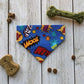 Halloween Dog Bandana Over Collar - Handmade Slide-On Pet Bandana for Dogs