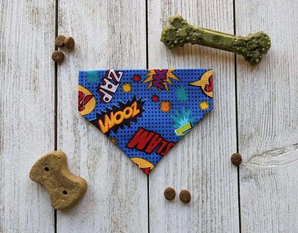 Halloween Dog Bandana Over Dog Collar, view 124