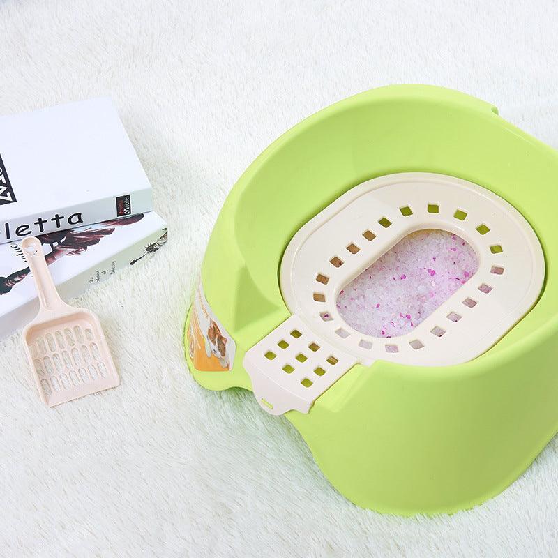 Oversize Semi - Enclosed Spillproof Cat Litter Pan: The Durable And Easy - To - Clean Solution For Your Feline Friend - Pets Perfect