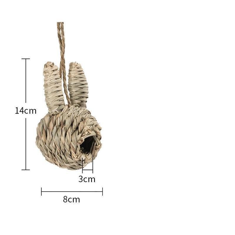 Natural Straw Hanging Chew Toy for Small Pets - Pets Perfect