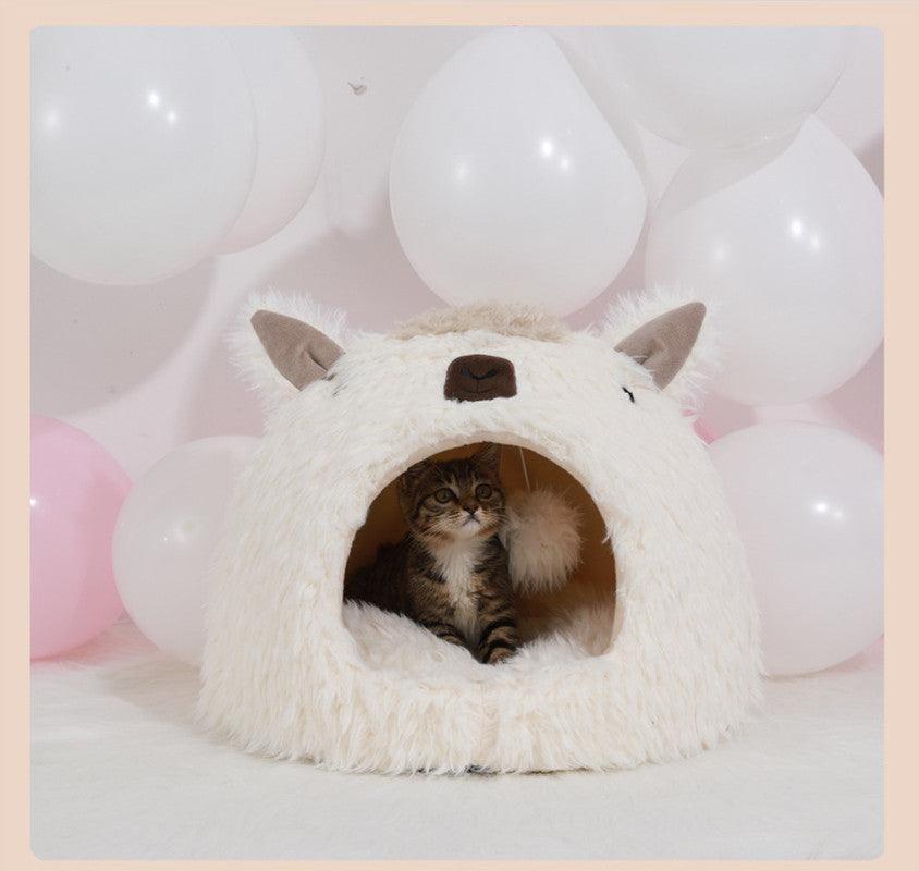 Luxury Alpaca Plush Pet Bed: The Ultimate Cozy Retreat For Cats And Dogs - Pets Perfect