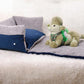 Convertible Dog Bed with Blanket - Removable Washable - Pets Perfect