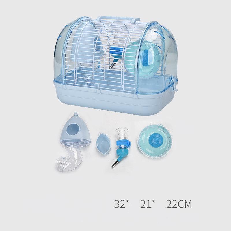 Hamster Cage with Transparent Base & Accessories - Pets Perfect