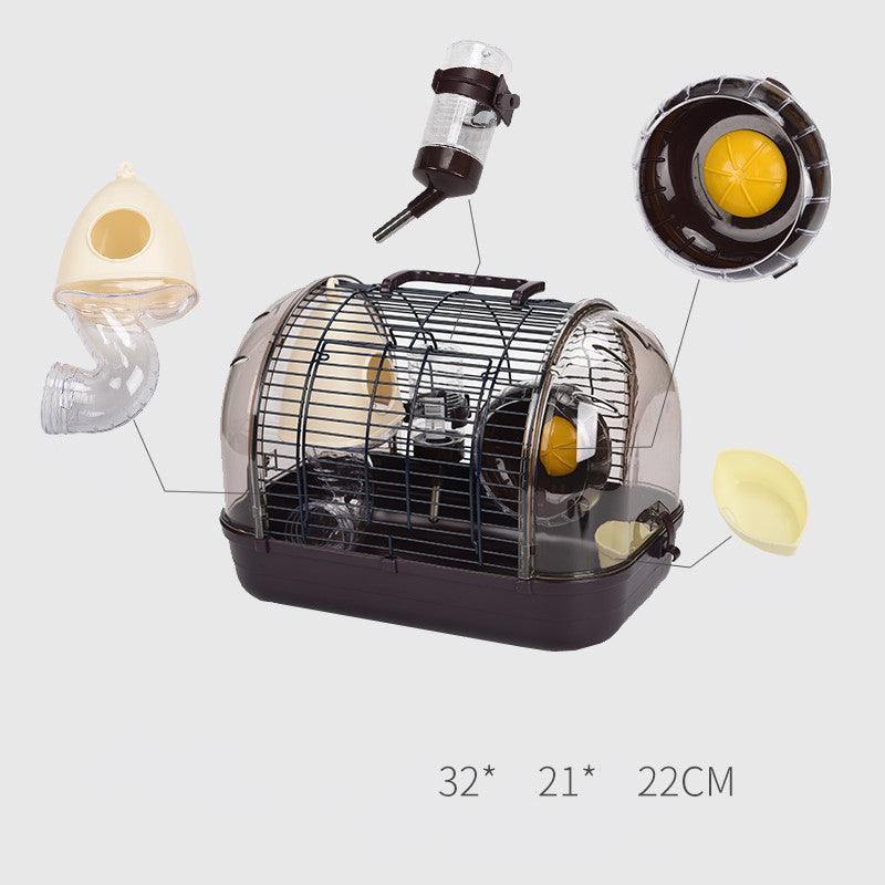 Hamster Cage with Transparent Base & Accessories - Pets Perfect