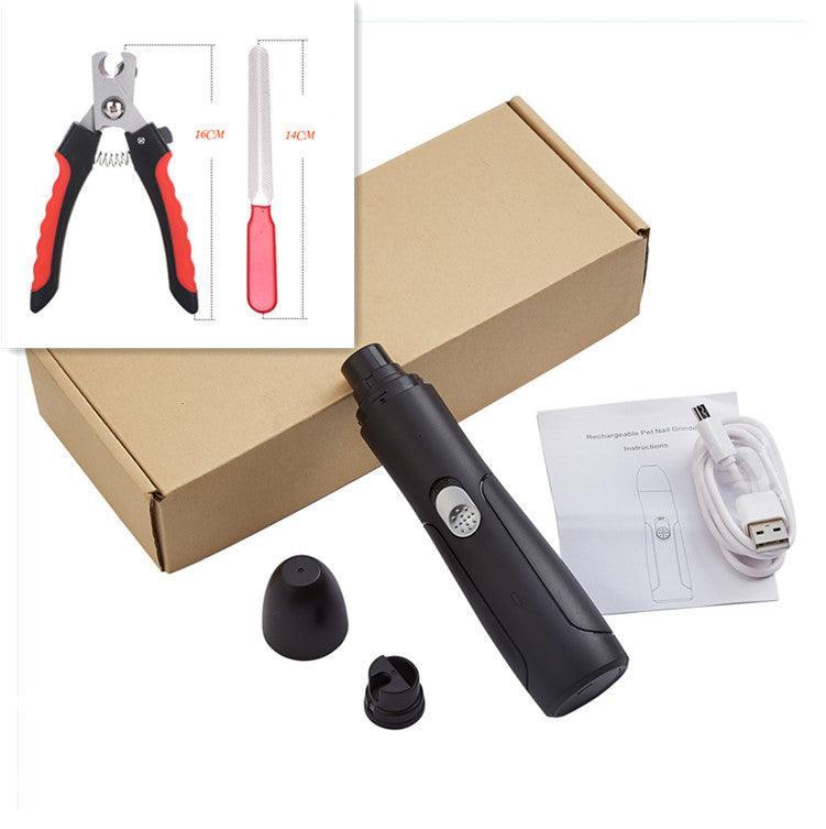 Dog Hugs Cat Rechargeable USB Pet Nail Grinder - Automatic Electric Nail Trimmer for Dogs - Pets Perfect