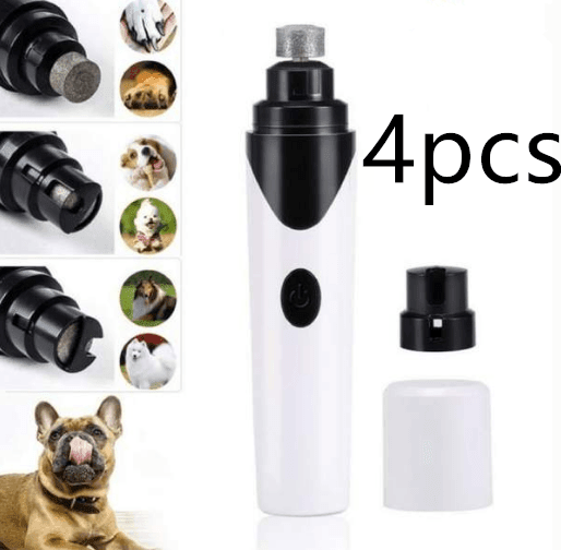 Dog Hugs Cat Electric Pet Nail Grinder Pencil Sharpener Style - USB Rechargeable Nail Trimmer - Pets Perfect
