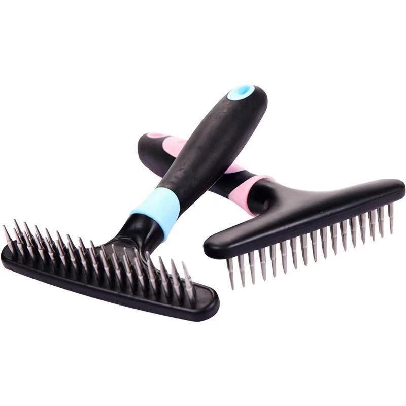Stainless Steel Pin Brush - Professional Hair Removal Comb for Dogs
