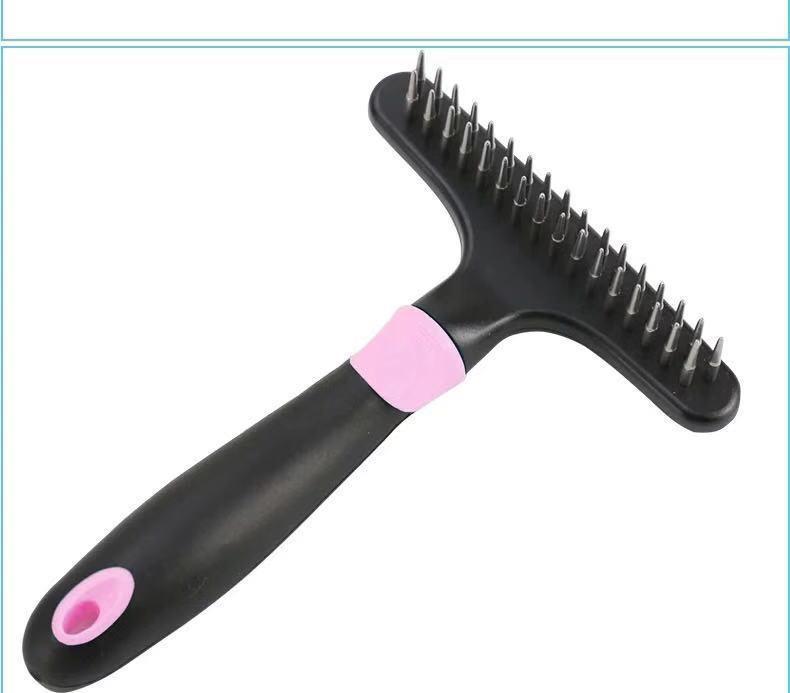 Stainless Steel Pin Brush - Professional Hair Removal Comb for Dogs