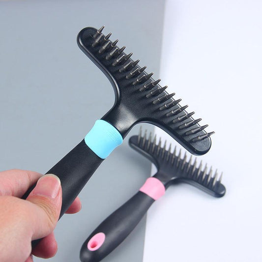 Stainless Steel Pin Brush - Professional Hair Removal Comb for Dogs