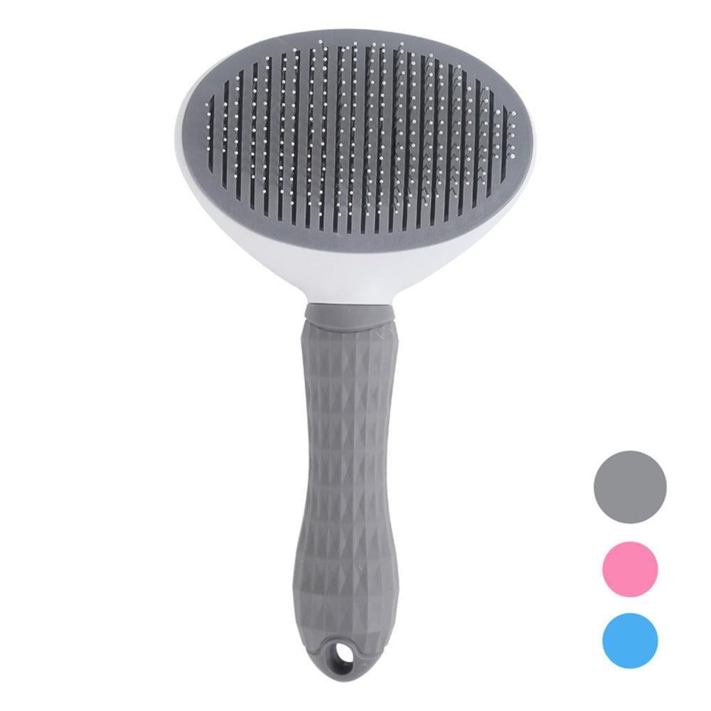 Dog Hugs Cat Self - Cleaning Cat Grooming Comb - Stainless Steel Fine Needle Comb for Cats - Pets Perfect