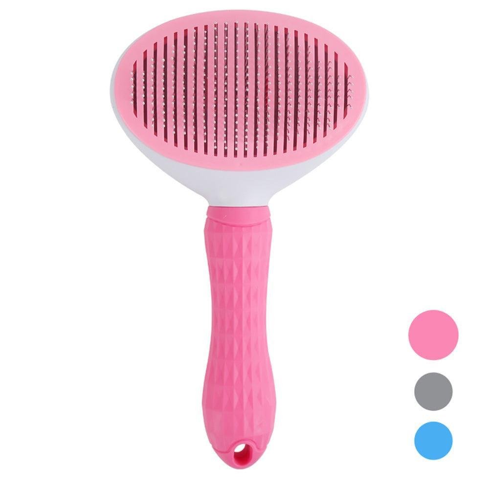 Dog Hugs Cat Self - Cleaning Cat Grooming Comb - Stainless Steel Fine Needle Comb for Cats - Pets Perfect