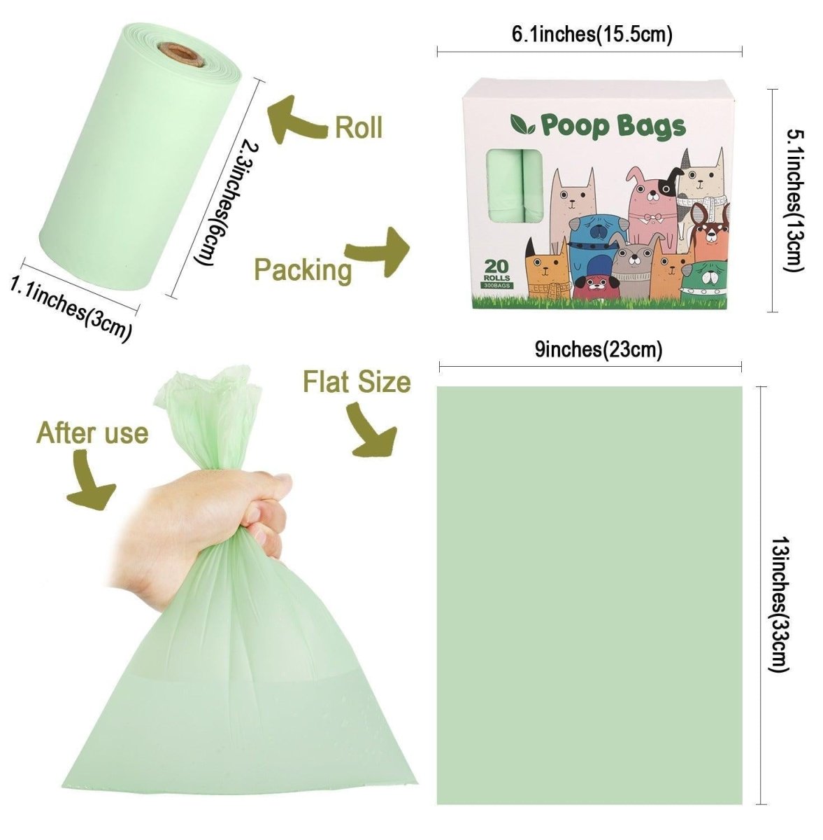 Eco - Friendly Biodegradable Dog Waste Bags - Pets Perfect