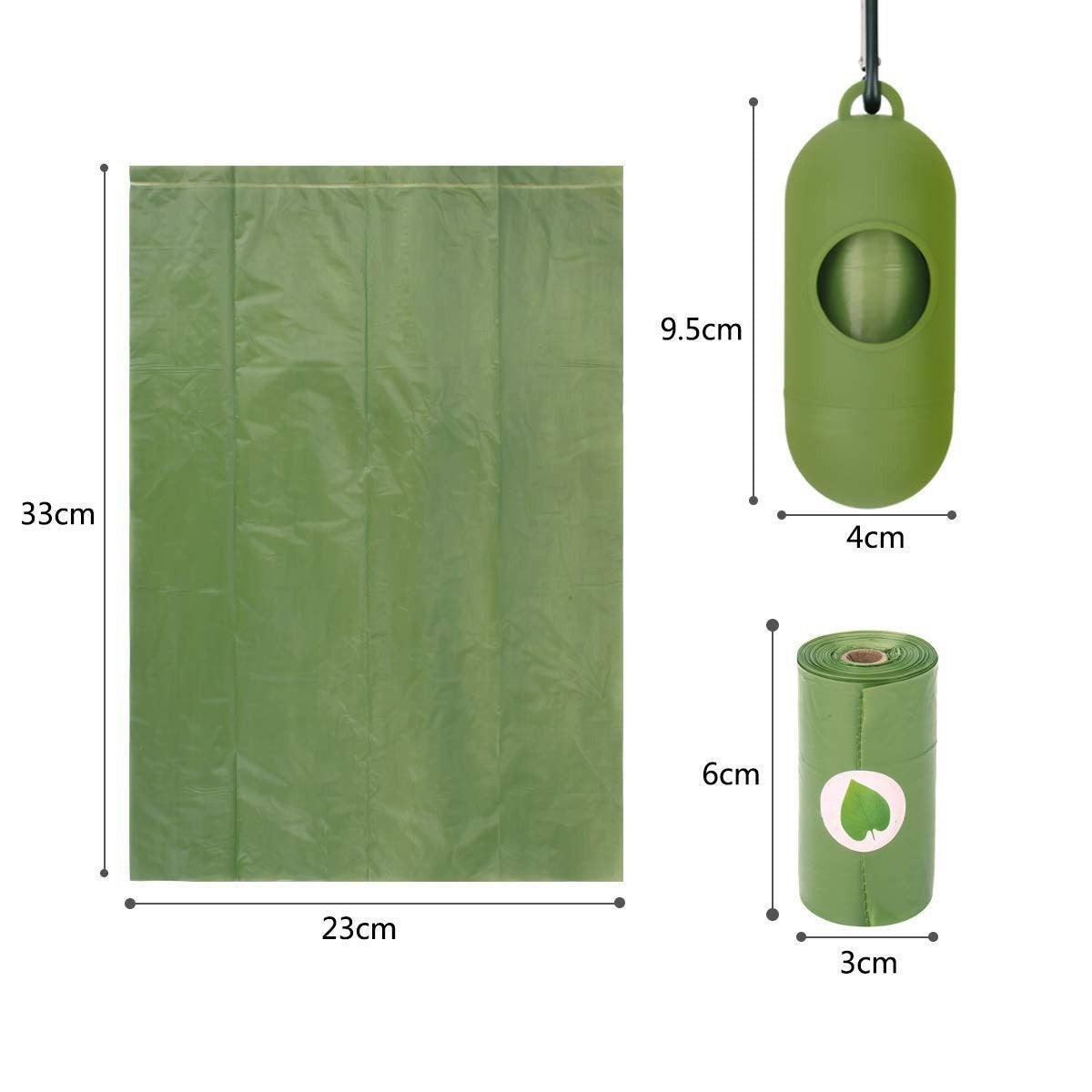 Ecopaws Biodegradable Pet Waste Bags with Dispenser - 16 Rolls Eco - Friendly Dog Cleanup Kit - Pets Perfect