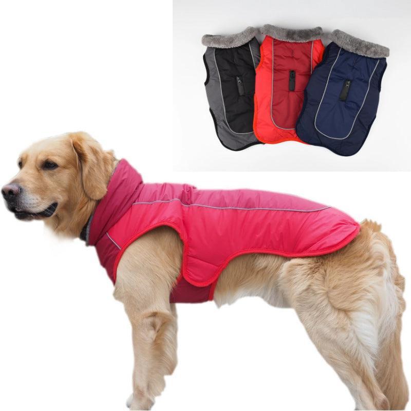 Ultimate Warmth Reflective Dog Coat - Winter Safety Jacket with Fur Collar - Pets Perfect