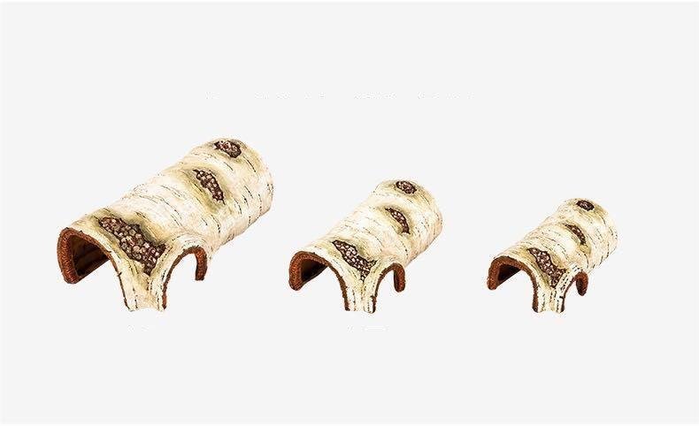 Resin Birch Hideaway for Small Pets - Natural - Look Retreat - Pets Perfect
