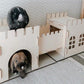 Premium Eco-Friendly Rabbit Castle: Assembled Detachable Wooden House For Rabbits And Guinea Pigs