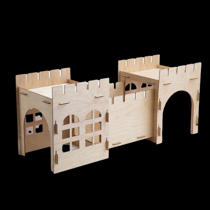 Premium Eco-Friendly Rabbit Castle: Assembled Detachable Wooden House For Rabbits And Guinea Pigs