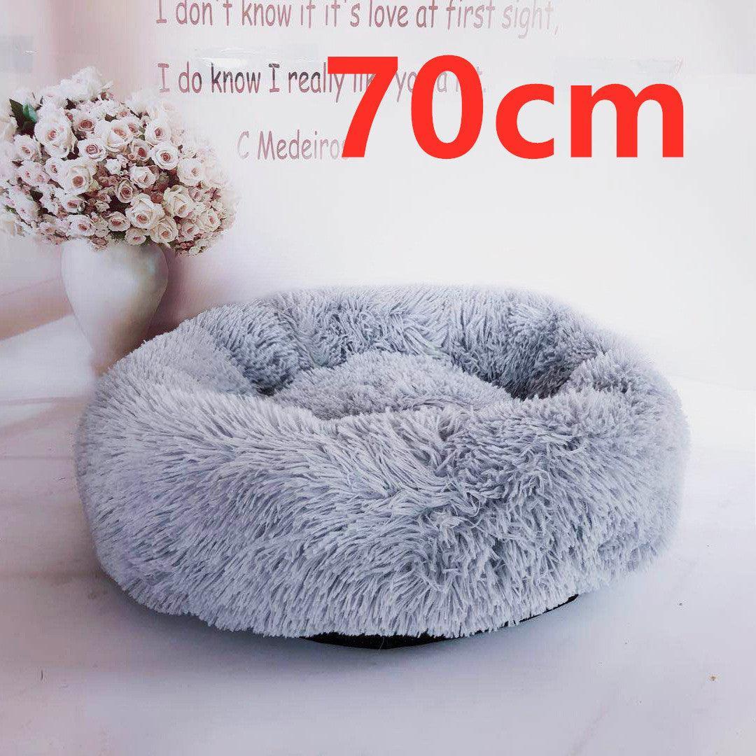 Cozy Haven: Luxurious Round Pet Bed For Winter Comfort - Pets Perfect