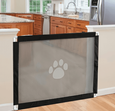 Dog Hugs Cat Portable Pet Safety Fence - Expandable Indoor/Outdoor Gate for Dogs & Cats - Pets Perfect