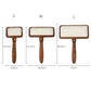 Wooden Handle Rake Comb - Undercoat Detangling Tool for Dogs