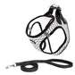 Reflective Mesh Dog Leash And Harness Set - Lightweight And Comfortable Traction Suit For Dogs - Pets Perfect