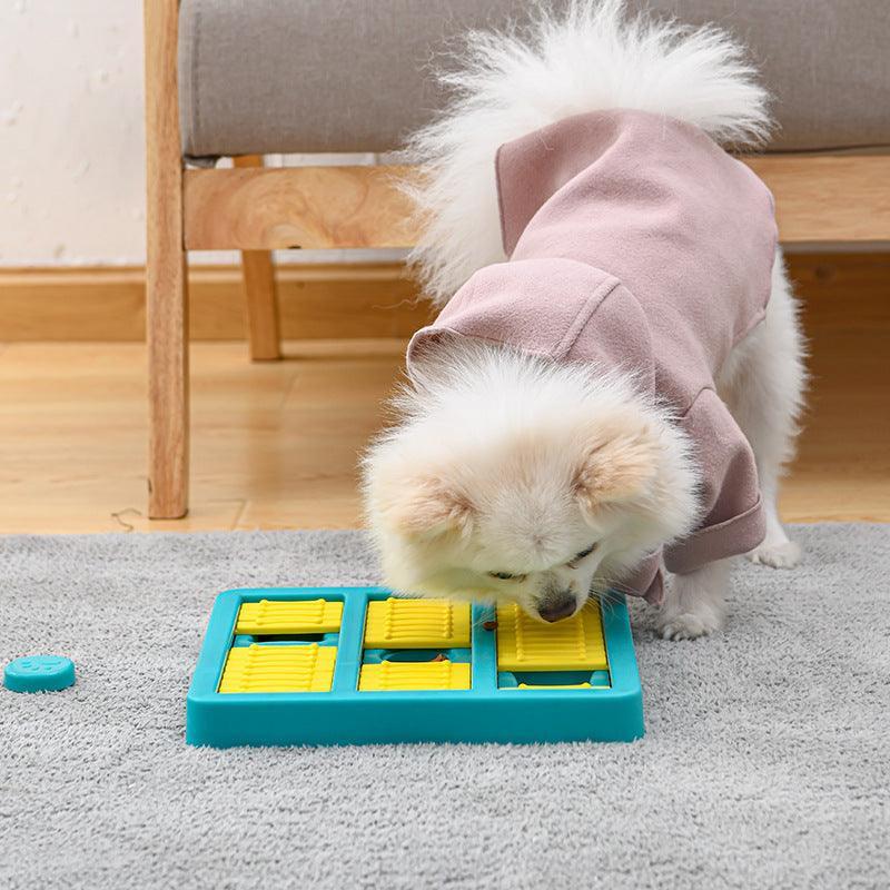 Best Interactive Food Dispensing Dog Toy - Slow Feeder Puzzle Treat Dispenser for Mental Stimulation - Pets Perfect
