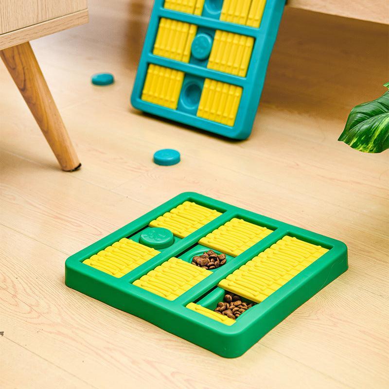 Best Interactive Food Dispensing Dog Toy - Slow Feeder Puzzle Treat Dispenser for Mental Stimulation - Pets Perfect