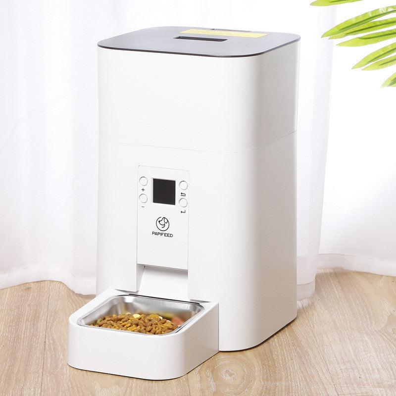 Dog Hugs Cat Intelligent Smart Pet Feeder - 4L Automatic Feeder with Color Screen & Quantitative Feeding - Pets Perfect