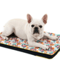 Luxury Printed Canvas Dog Bed - Thick And Comfortable Pet Mattress - Pets Perfect