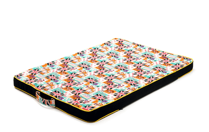 Luxury Printed Canvas Dog Bed - Thick And Comfortable Pet Mattress - Pets Perfect