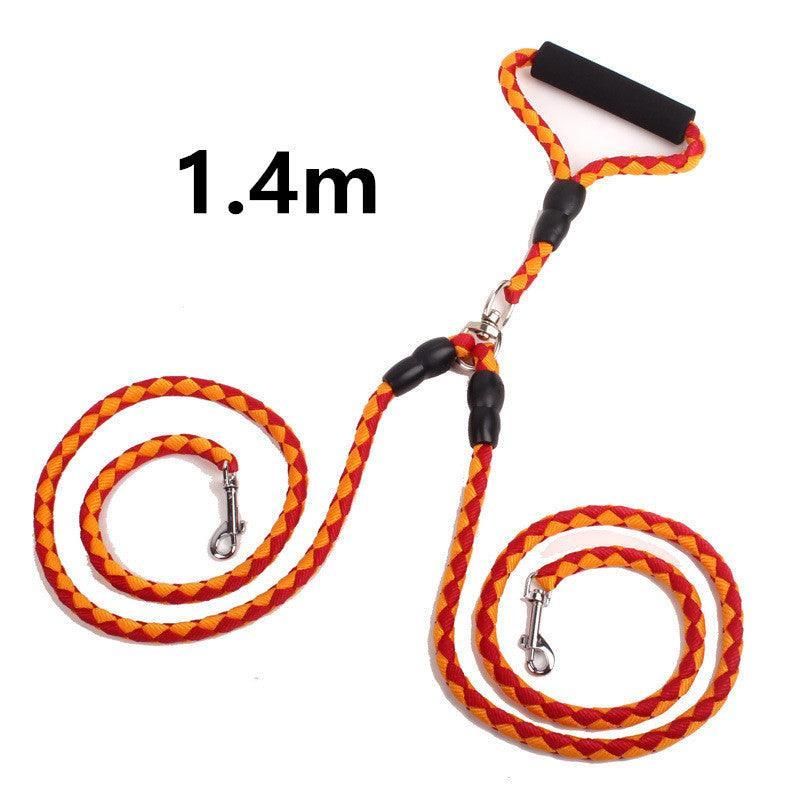 Ultimate Dual - Handle Dog Walking Leash - Premium Quality, Reflective Rope For Optimal Safety - Pets Perfect