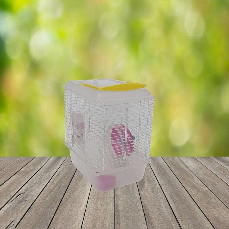 Golden Silk Bear Hamster Palace: Portable Cage With Heightened Plastic Cover And Transparent Crystal Small Garden