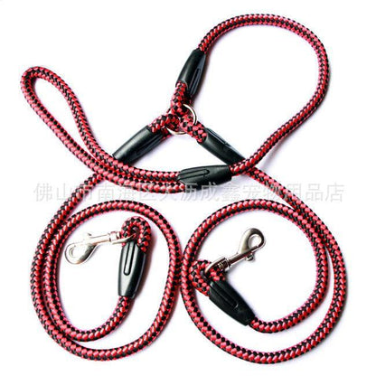 Ultimate Dual - Handle Dog Walking Leash - Premium Quality, Reflective Rope For Optimal Safety - Pets Perfect